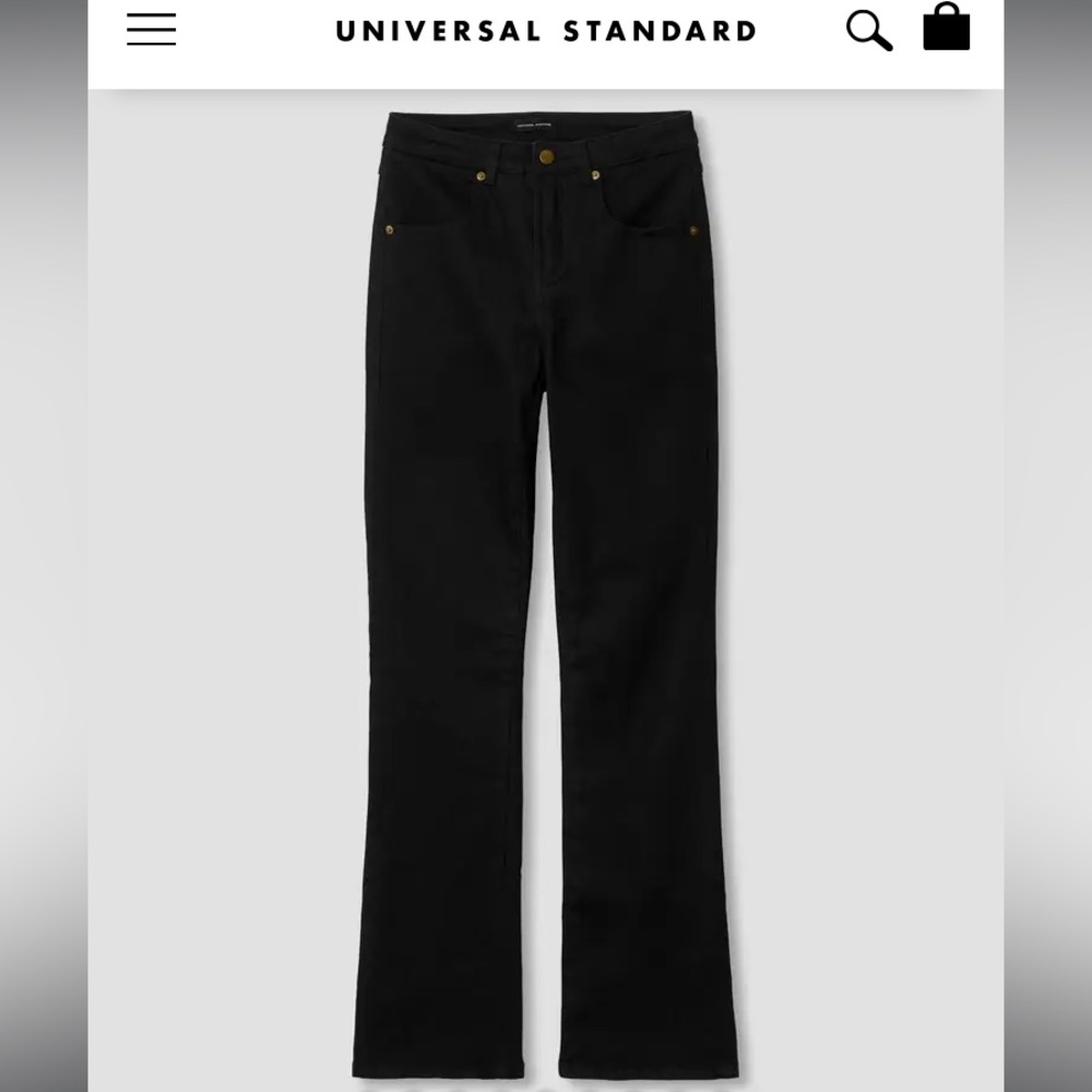 NWT Marne Bootcut Black Denim Jeans | Universal Standard | Size 8